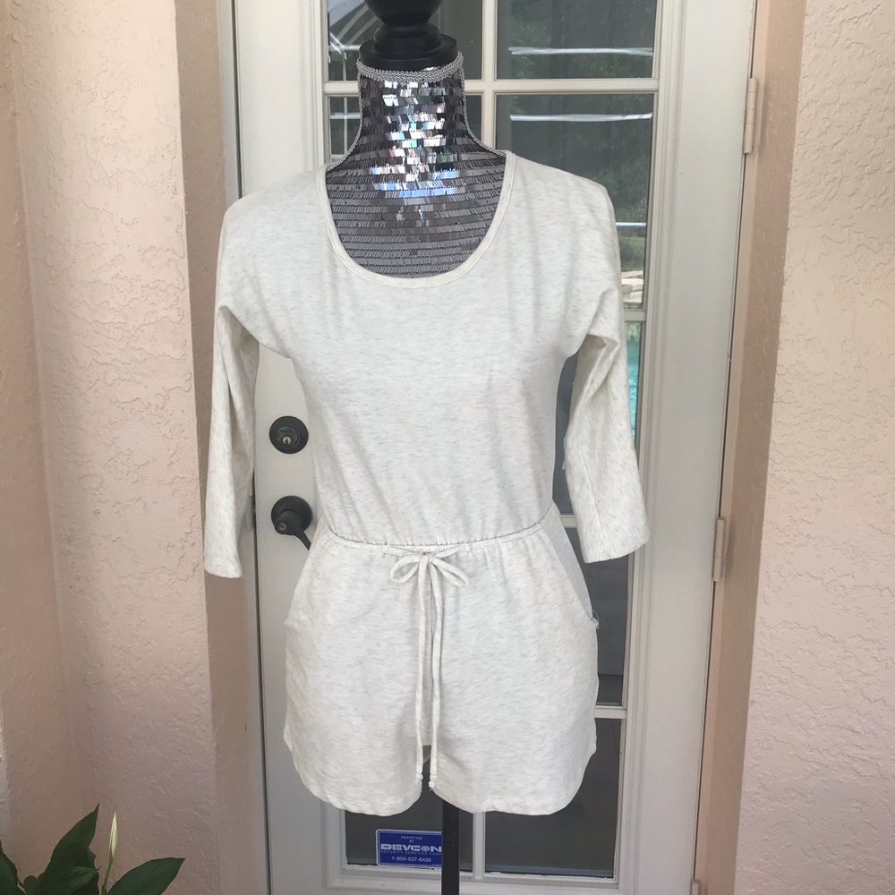 Beige Open Back Romper - Picture 2 of 11